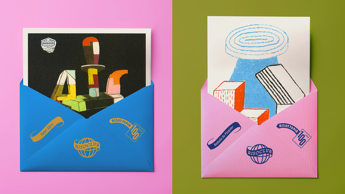 colourful illustrated cards and envelopes