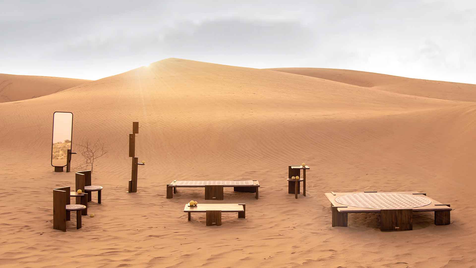 Jagdish Sutar furniture, presented at Dubai Design Week 2025